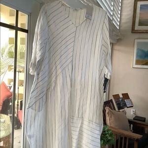 NWT Cheyenne Linen Striped Dress